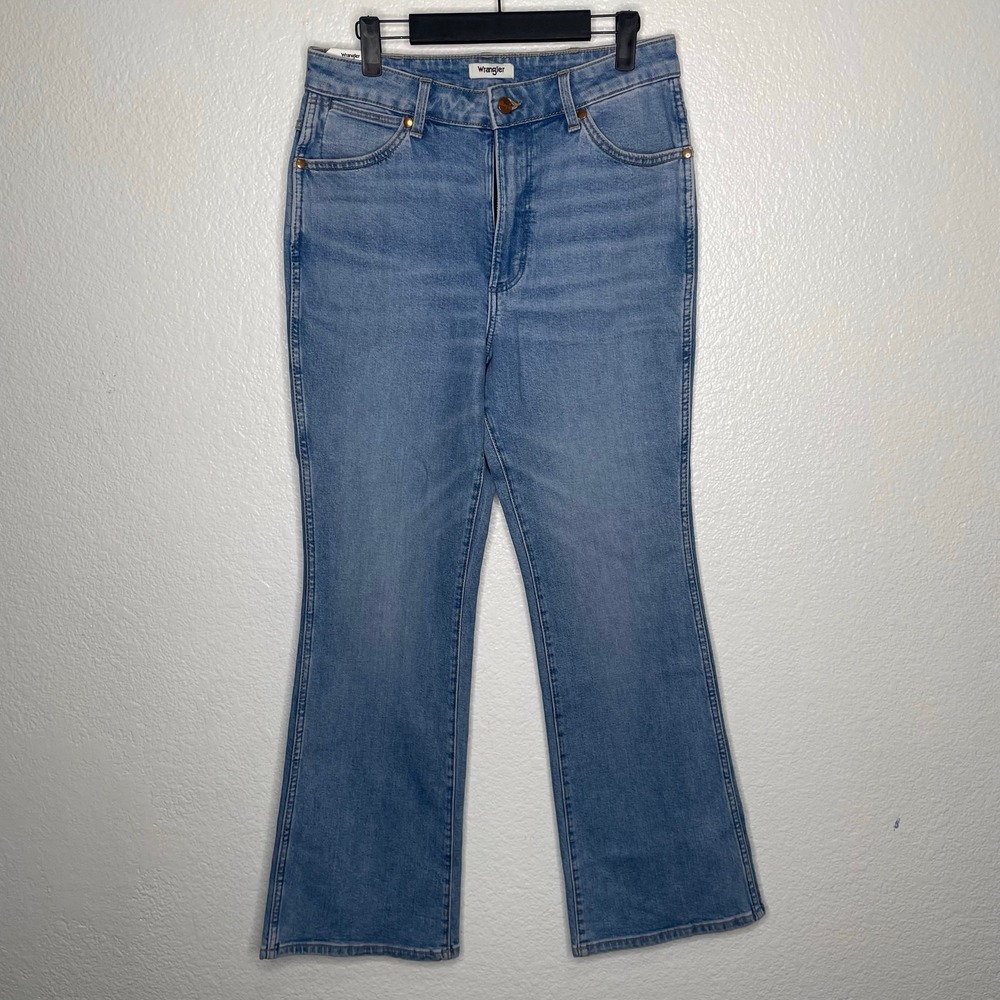 Wrangler Westward High Rise Bootcut Jeans Light Wash 626 Denim 29x30 Mens Womens